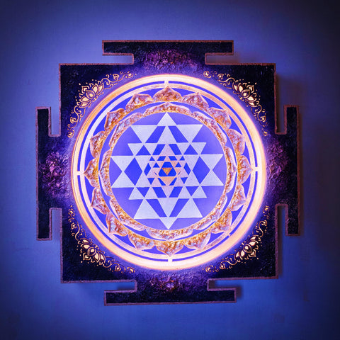 Sri Yantra blue 100cm